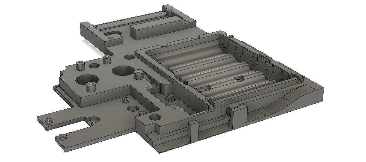 Mounting structure CAD, top