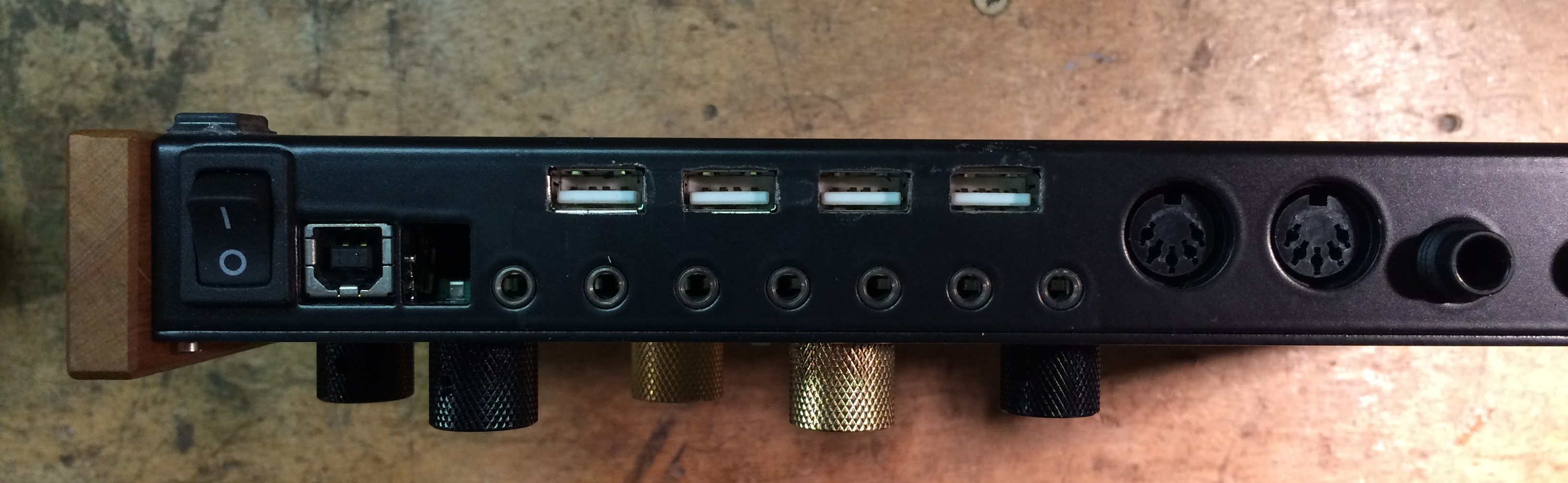 All holes lining up with USB ports