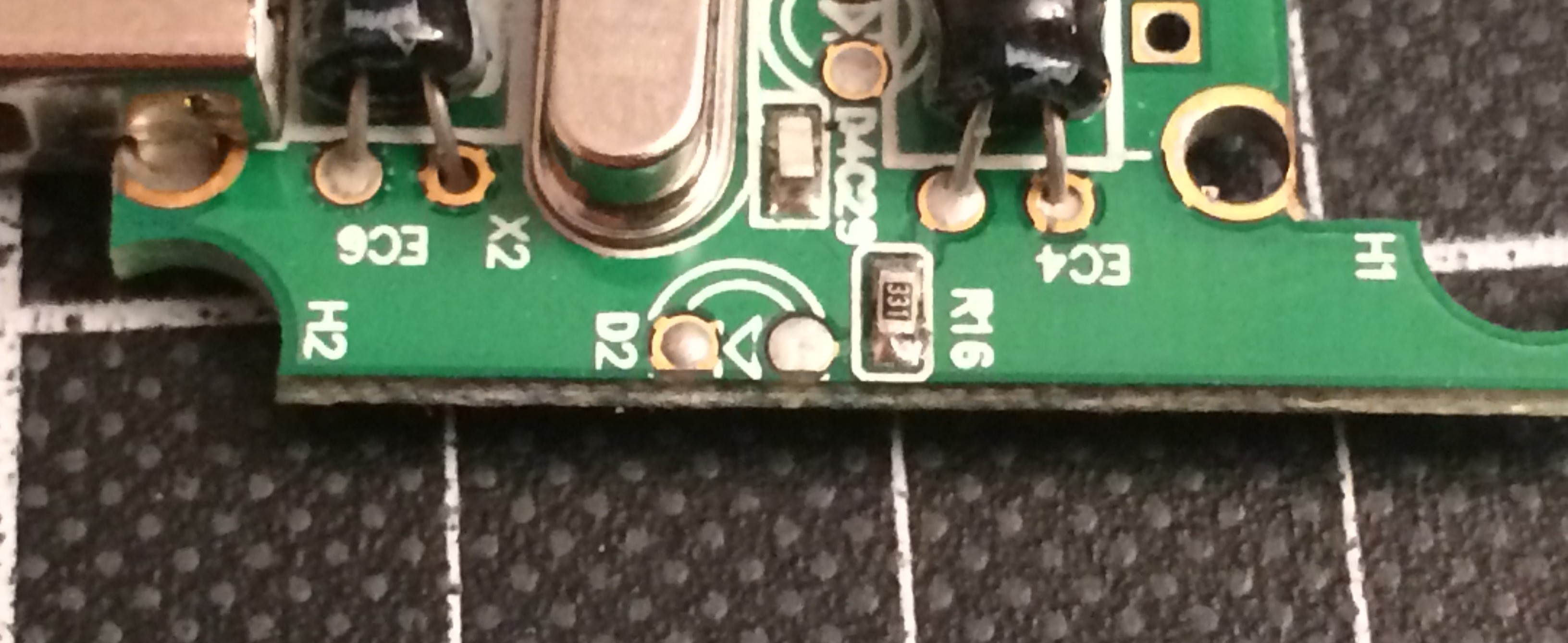 Closeup of resistor